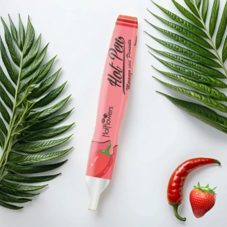 Вкусовая ручка для рисования на теле HOT PEN PIMENTA со вкусом клубники и острого перца